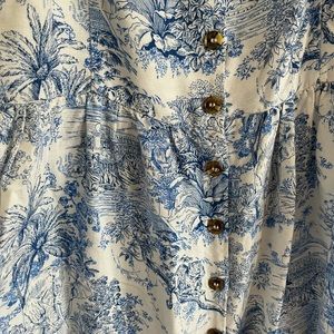 Blue & White Toile Midi Sundress